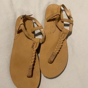 Rainbow sandals with heel strap